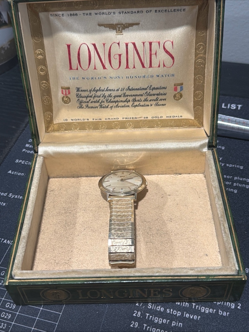 Vintage Longines Gold Tone Watch with Champagne Dial - Picture 6 of 8